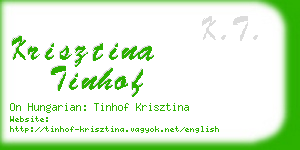 krisztina tinhof business card